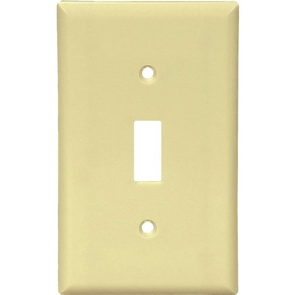Eaton 2134V Wallplate, 412 in L, 234 in W, 1 Gang, Thermoset, Ivory 2134V-10-L